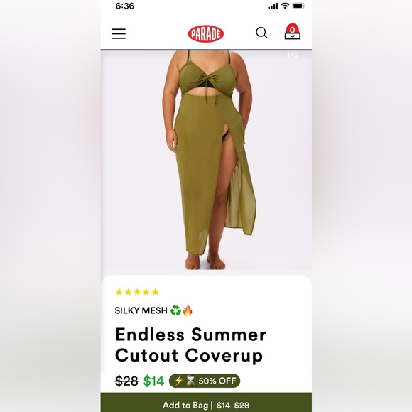 Parade Silky Mesh Swim Cover Up - Picture 1 of 5